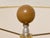 Wood Mid 20th Century Ribbed Gourd Mid Century Table Lamp With Brass Base and White Drum Shade For Sale - Image 7 of 7