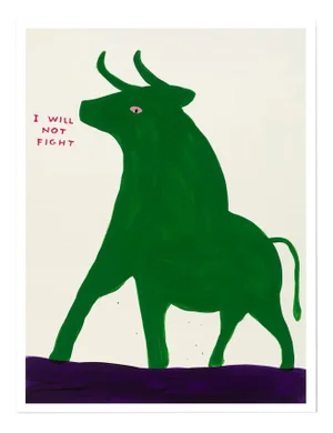 David Shrigley, I Will Not Fight, 2019