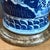 Antique Style Blue Ceramic Lamp With Wooden Base For Sale - Image 13 of 17