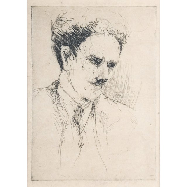 Vintage etching Attributed to Robert Maxfield Estate of Harry & Marjorie Bonath Not signed. Size: 11"H x 9"W