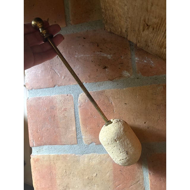 Late 19th Century Antique Brass Ember Pot With Fire-Lighting Wand (Late 19th–Early 20th Century) For Sale - Image 5 of 9