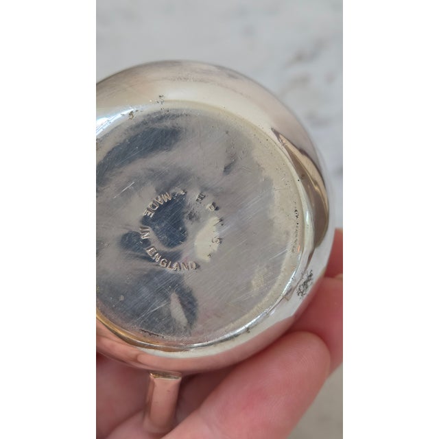 Early 20th Century English Epns Silver-Plated Mustard Pot With Cobalt Blue Glass Liner For Sale - Image 15 of 17