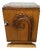 Antique French Art Deco Oak Bedside Table with Marble Top For Sale