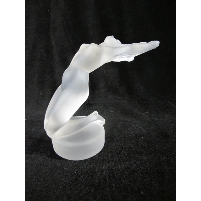 Lalique Crystal Art Deco Chrysis Nude Female Car Mascot Figurine Sculpture For Sale - Image 13 of 13