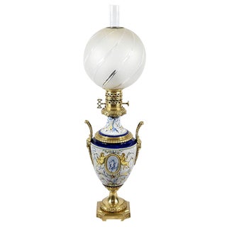 Napoleon III Earthenware Lamp in Earthenware For Sale