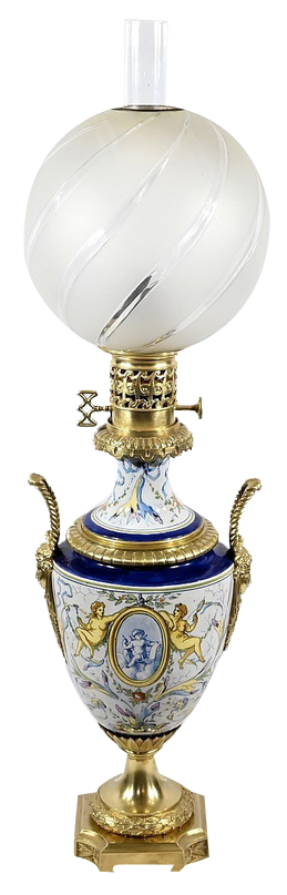 Napoleon III Earthenware Lamp in Earthenware