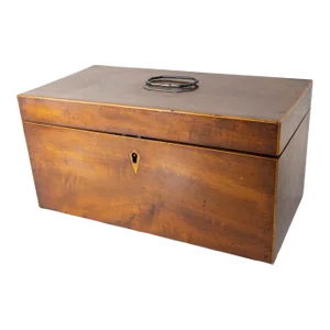 19th Century English Mahogany Rectangular Tea Caddy Box