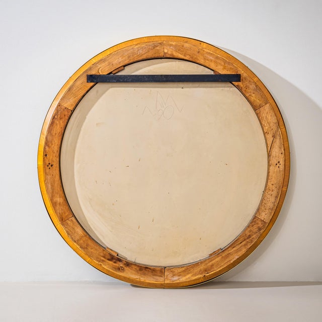 Cristal Arte Round Wall Mirror, Attributed to Cristal Arte, Italy, 1950s For Sale - Image 4 of 7