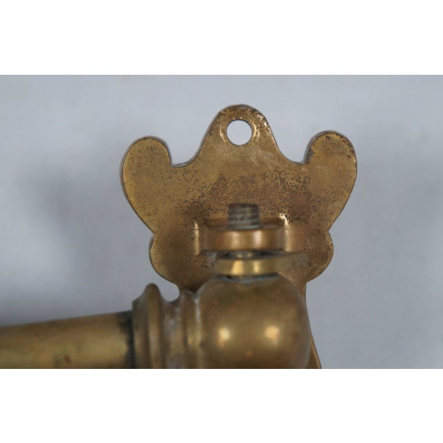 Antique Victorian Brass 2 Arm Drying Rack Towel Swing Bar Rod Laundry ...