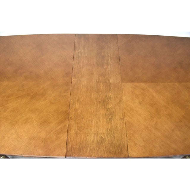 Walnut and Brass Dining Table For Sale - Image 4 of 10