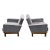 Pair of Mid-Century Modern Upholstered Walnut Lounge Chairs, Italian, Ca. 1967 For Sale - Image 4 of 8