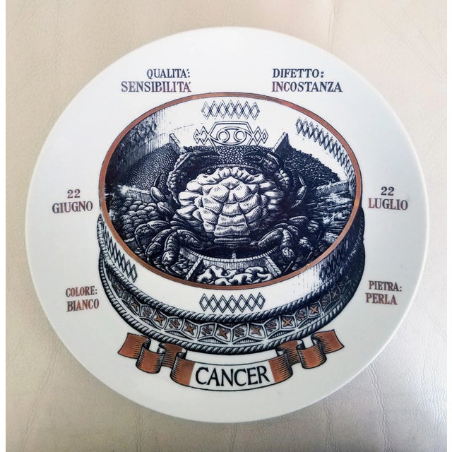 Zodiac of the Apothecary: Fornasetti Plate for Cancer Object: Decorative Plate (No. 8 of the series) Designer: Piero...