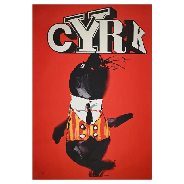 Cyrk Poster by Waldemar Swierzy, 1980s For Sale