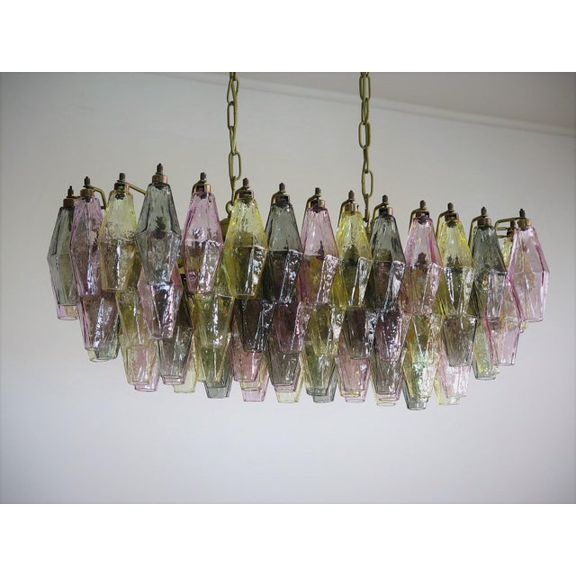 Glass Murano Poliedri Chandelier by Carlo Scarpa, 1990 For Sale - Image 7 of 18