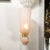 2020s Modernist Hand-Blown Fluted Murano Glass Sconces W/ Orbital Drop in Frosted Rose For Sale - Image 5 of 12