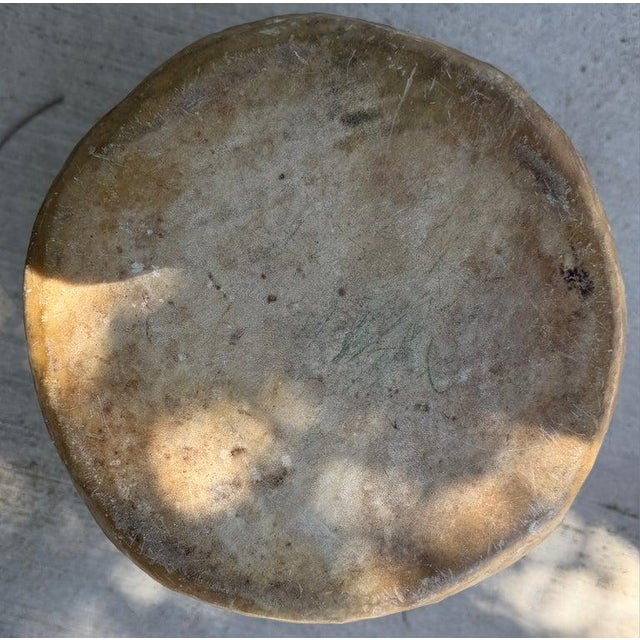 Rustic 1950s Monumental Indian Drum in Great Condition For Sale - Image 3 of 4