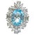 Bochic "Capri" Vintage Blue Topaz Ring Set In 18K White Gold & Silver For Sale - Image 15 of 18