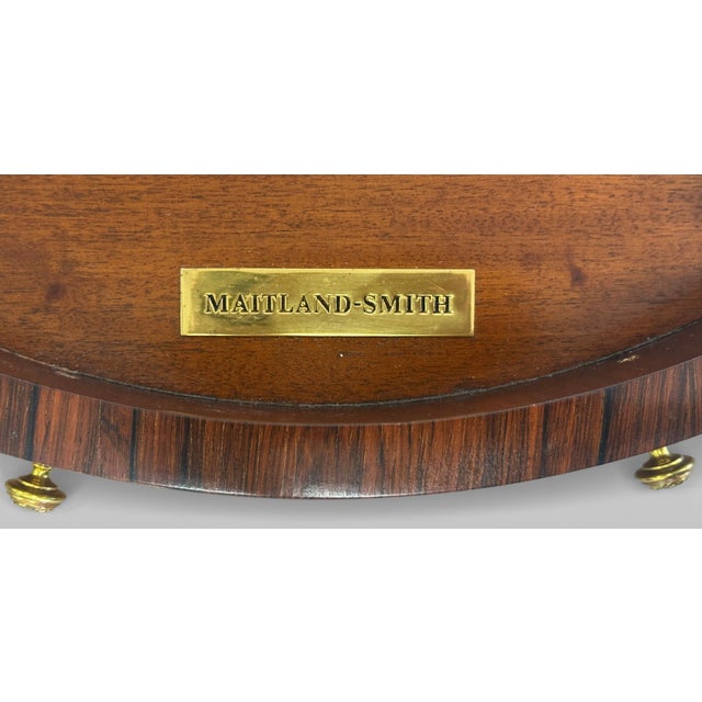 Maitland Smith Marquetry Inlaid Occasional Round Side Table For Sale - Image 11 of 14