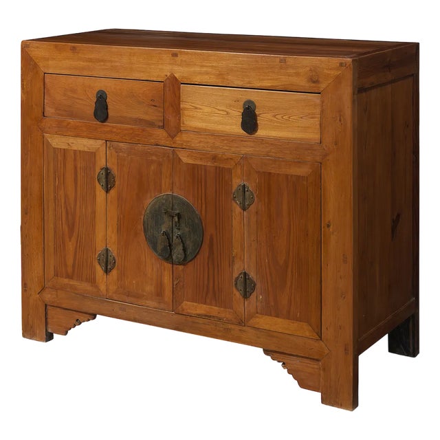 Square Cornered Beech Cabinet For Sale