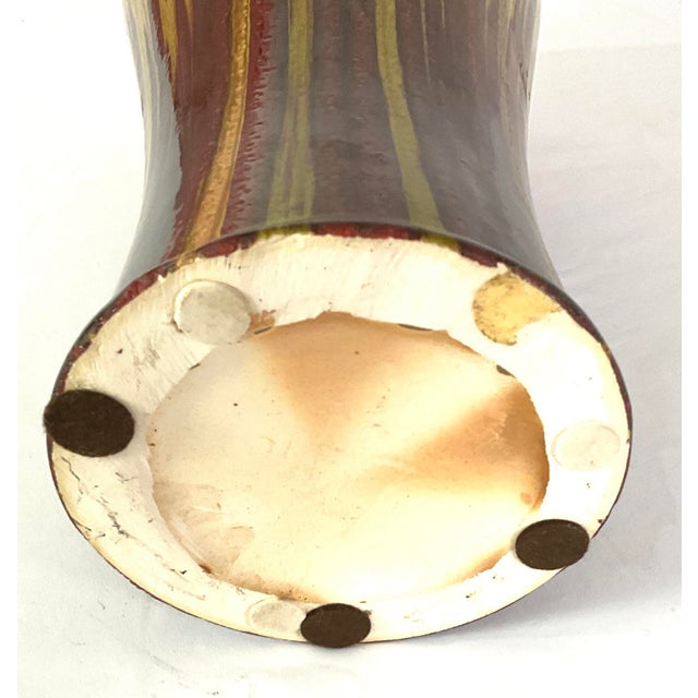 Tuscan Collection, Classic Striped Earthenware Vase For Sale - Image 6 of 6
