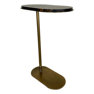 Revelation Modern Michelangelo Marble Lozenge Side Table For Sale