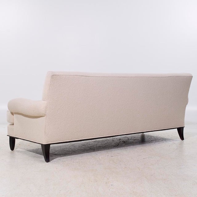 Late 19th Century Barbara Barry for Baker White Boucle Sofa For Sale - Image 5 of 9