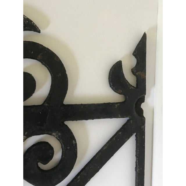 Black Repurposed Iron Wall Hanging Plant Stand For Sale - Image 8 of 11