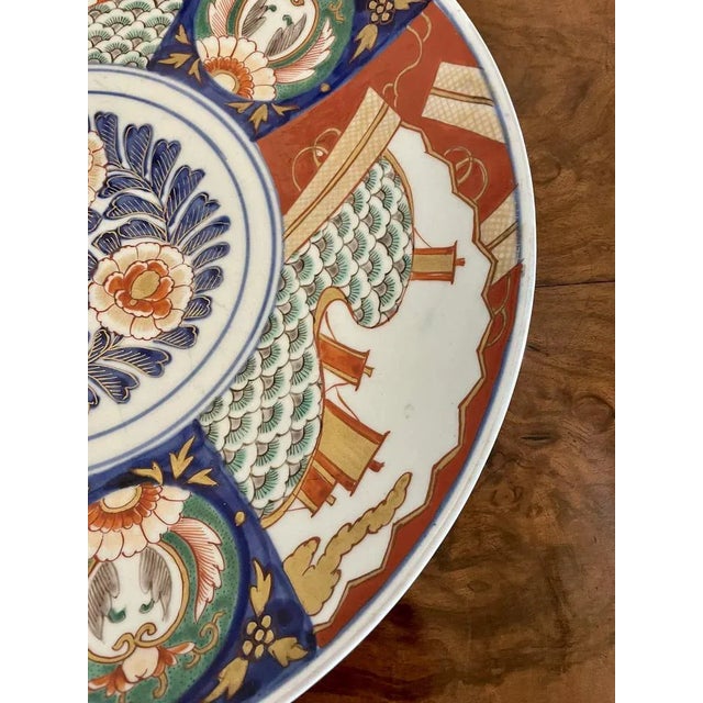 Ceramic Large Antique Japanese Imari Charger For Sale - Image 7 of 9