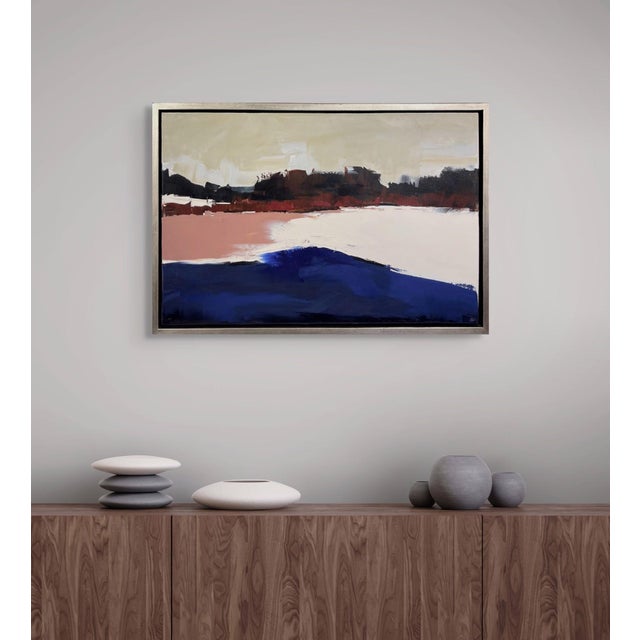 Early 21st Century Nature's Gaze by Sandra Pratt | Oil on Canvas Abstract landscape with muted colors and shapes. For Sale - Image 5 of 5