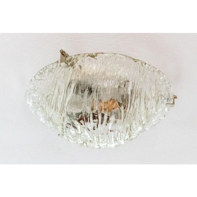 Mid 20th Century Mid-Century Modern Molded Glass Light, Flushmount For Sale - Image 4 of 4