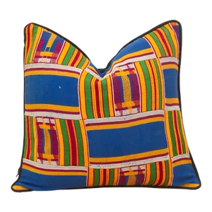 Kofi Vintage African Kente Pillow Cover