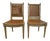 French Neoclassical Distressed Painted and Cane Chairs - a Pair For Sale