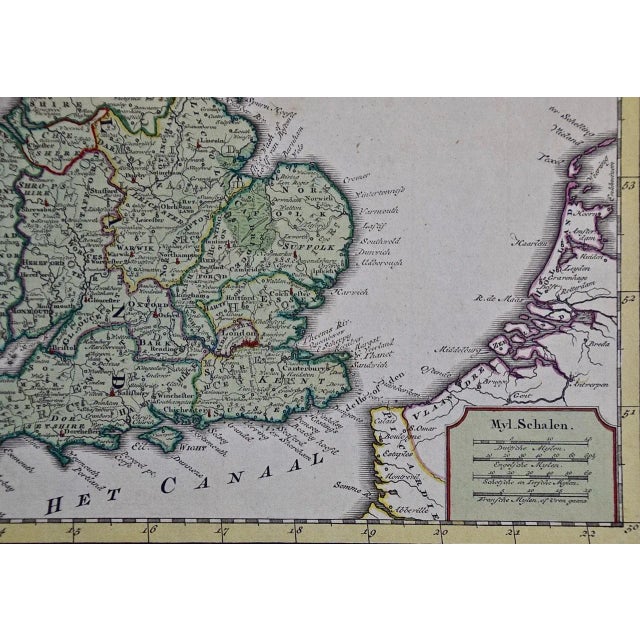 England, Scotland & Ireland: A Hand Colored Map of Great Britain by Tirion For Sale In San Francisco - Image 6 of 6