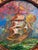 Abstract Expressionism Serg Graff “Golden Voyage” Original Oil Painting Ship at Sea Round Wood Frame For Sale - Image 3 of 7