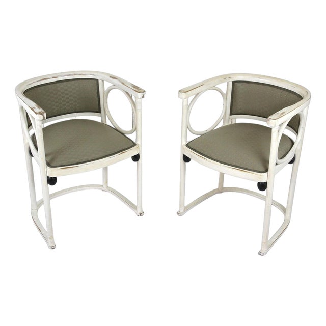 Antique Art Nouveau Armchairs by Josef Hoffmann, 1905, Set of 2 For Sale