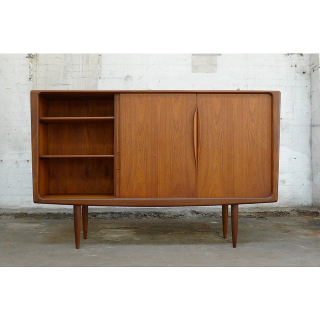 Vintage Danish Teak and Walnut Highboard by H.W. Klein for Bramin For Sale - Image 4 of 18