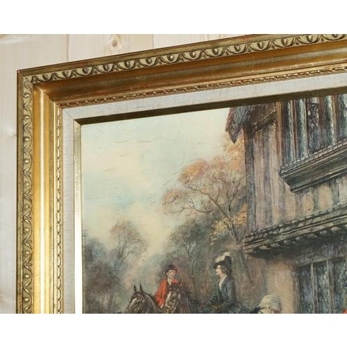 After F.M. Bennett, Meet at the Lodge, Painting, Framed For Sale - Image 5 of 13