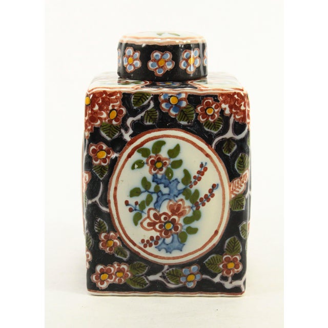 Mid 20th Century Makkum Tichelaar Dutch Faience Chinoiserie Tea Caddy, Marked For Sale - Image 5 of 18