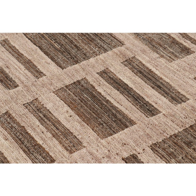 Rug & Kilim’s Moroccan Style Rug in Beige-Brown with Geometric Patterns - 10x14 For Sale In New York - Image 6 of 7