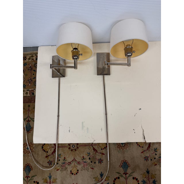 Pottery Barn Pottery Barn Swing Arm Corded Wall Sconces, Pair For Sale - Image 4 of 12