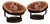 Leather Convair Swivel Chairs attributed to Oddmund Vad for Vad Trevarefabrikk, 1970, Set of 2 For Sale