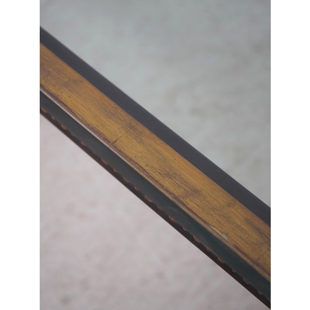 Stunning Vintage Neoclassical Glass Top Coffee Table For Sale - Image 9 of 13