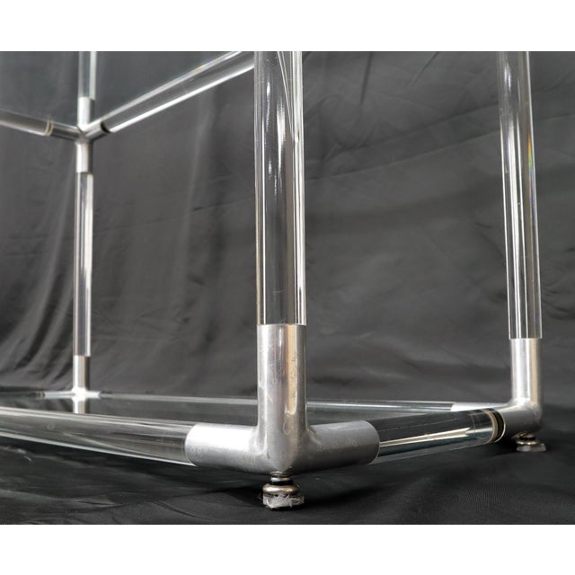 5-Tier Lucite and Glass Mid-Century Modern Étagère Shelf Wall Unit For Sale - Image 11 of 13
