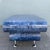 Postmodern Bullnose Faux Blue Marble Coffee Table on Chrome Legs For Sale - Image 4 of 7