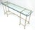 Italian Hoof Feet Brass Frame Base 3/4" Glass Top Console Hall Table For Sale - Image 12 of 13