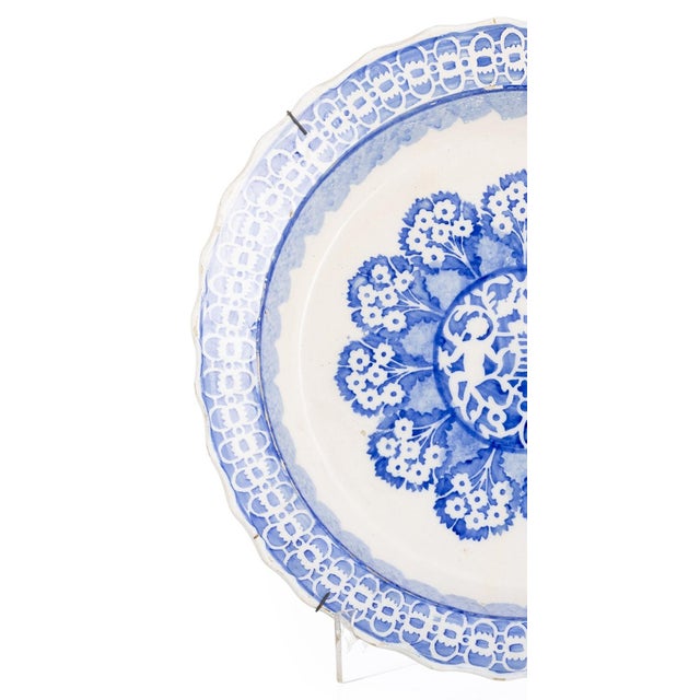 Earthenware Plate with Scalloped Rim, 19th Century For Sale - Image 3 of 8