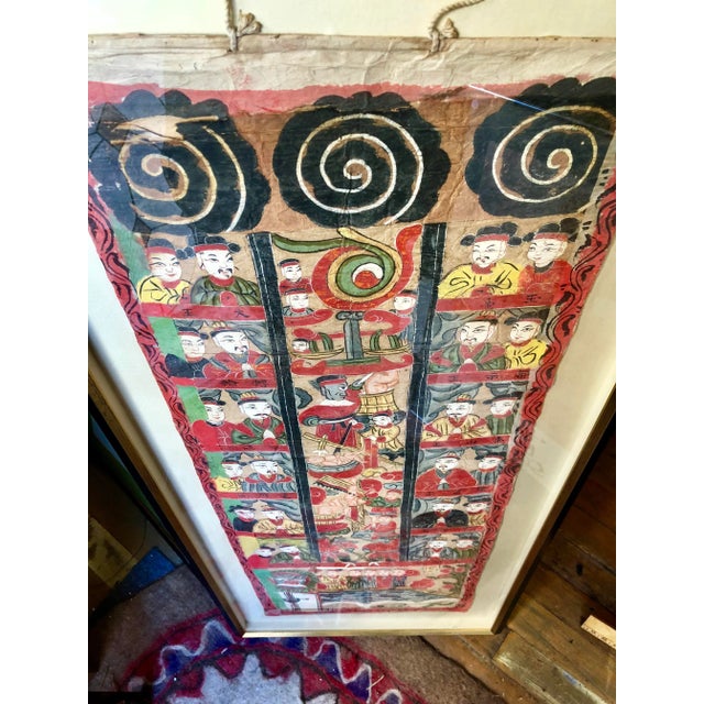 Taoist Shaman's Scroll, Framed 19th Century Paper & Pigment