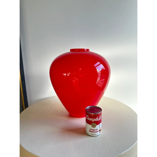 Mid-Century Modern Late 20th Century Large Salviati Murano Glass Vase For Sale - Image 3 of 5