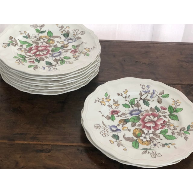 Just glorious Botanical design a rare find beautiful pink, purple, white,yellow flowers galore with a touch of green and...