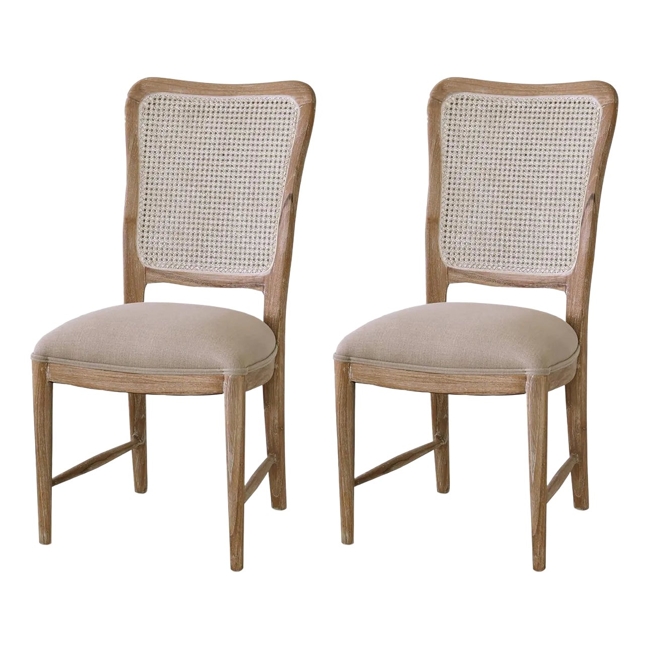 Modern French Dining Chairs - Set of 2 | Chairish